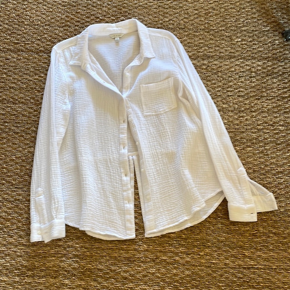 Lucky white cotton gauze shirt